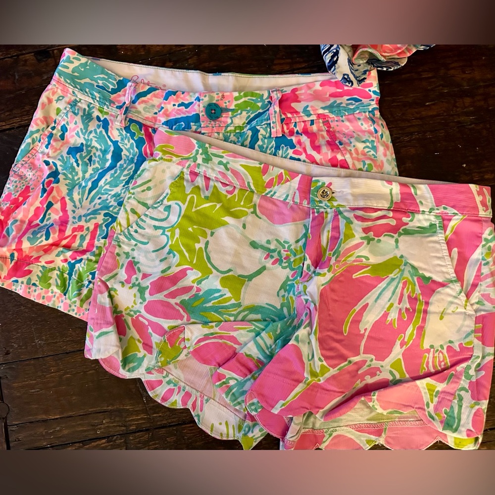 2 pairs of Lilly Pulitzer Shorts - Callahan and Buttercup - Size 8